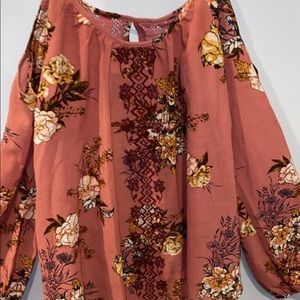 No shoulder floral top